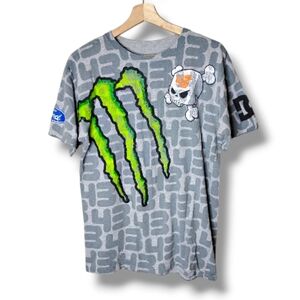 DC Shoes x Monster Energy Ken Block 43 T-Shirt Men’s M Gray Graphic Skate Y2K